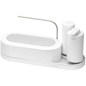 Brabantia Set distributeur de savon, plateau, blanc Sinkstyle