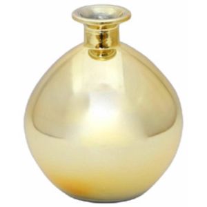 Ruedelafete Vase Boule en verre ø12,5 x 14,5 cm, métallisé Or