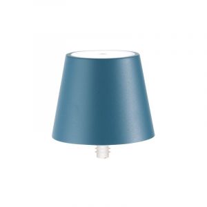 Image de Zafferano, Lampe Poldina Stopper, Lampe-Capuchon Rechargeable Sans Fil avec Contrôle Tactile, Convient pour Salon et Extérieur, Variateur, 2200-3000 K, Hauteur 11 cm, Couleur Bleu Avio