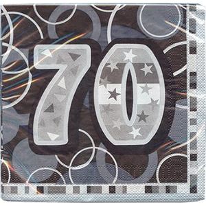 Unique Industries Inc 16 serviettes 70 ans