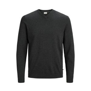 Jack & Jones Jjebasic Knit V-Neck Noos Pull, Gris (Dark Grey Melange Dark Grey Melange), XX-Large Homme