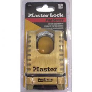 Master Lock Cadenas &agrave; anse ferm&eacute;e r&eacute;sistant aux intemp&eacute;ries en laiton 1177D 58mm