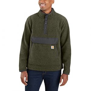 Carhartt Homme RELAXED FIT FLEECE PULLOVER Veste polaire, Green, XXL