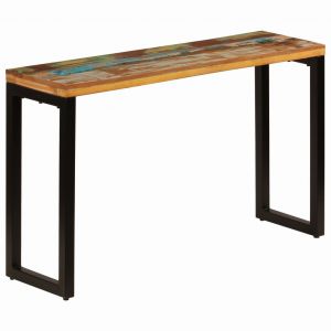 Image de VidaXL Table console 120x35x76 cm Bois de récupération solide et acier