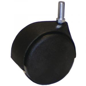 Roulette double galet noire 40mm tige M8 - AVL - 595020