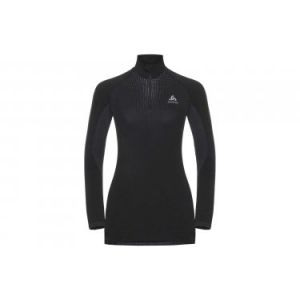 Image de Odlo Performance Warm 1/2 zip W vêtement running femme Noir - Taille XS