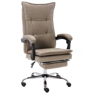 VidaXL Chaise de bureau Tissu Taupe