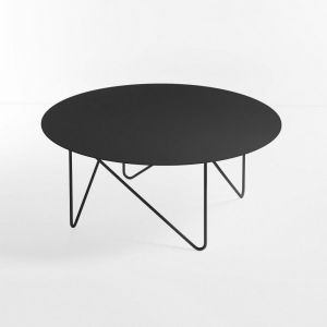 Table basse ronde SHAPE acier couleur noir