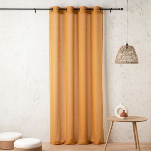 LINDER Voilage &agrave; ?illets 150x240cm KAOLIN-Jaune safran