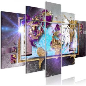 Image de Artgeist Tableau - Abstract Map (5 Parts) Wide - 100x50