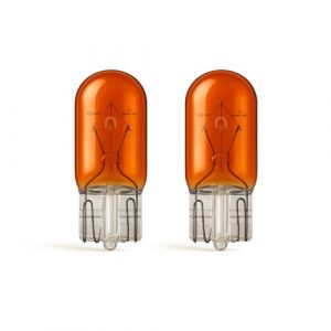 Magnet Pack 2 Ampoules YW5W Halogène Wedge 12V 5W Culot T10 W2.1X9.5D Clignotant Intérieur et Extérieur - Auto et Moto Orange