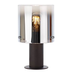 Image de Brilliant AG Lamp Lampe de table Beth café/verre fumé | 1x A60, E27, 60W, lampes normales gf non spécifiées. | Avec interrupteur à cordon | Convient aux lampes LED