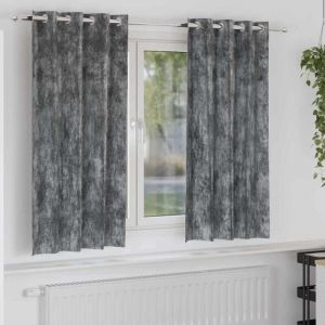 VidaXL Rideau avec des rideaux 2 pcs Gris 175 x 140 cm Velours