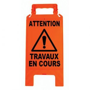 Image de Novap Chevalet orange fluo travaux en cours,