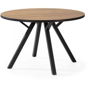 Calicosy Table ronde avec pieds en métal noir L120 cm - BENI