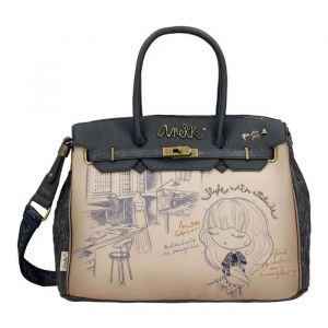 Anekke Sac à épaule beige bleu foncé pour femme - Studio Shoulder Bag Multicolor 319477