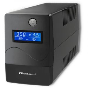 Qoltec Onduleur interactif Monolith 850 VA 480 W LCD USB RJ45