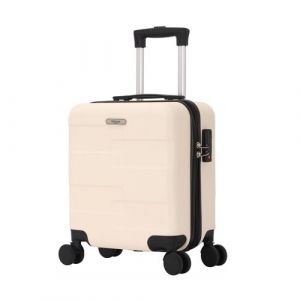 Valise cabine &agrave; roulettes blanc Trolley Adc VAL-530