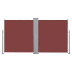 Auvent paravent store brise-vue latéral rétractable de patio jardin terrasse balcon protection visuelle écran 120 x 600 cm marron 02_0007406