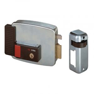 Electro serrure double entr&eacute;e c/50mm Cisa droite poussant