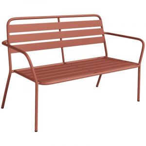 Banc de jardin en m&eacute;tal - Terracotta - MIRMANDE de MYLIA