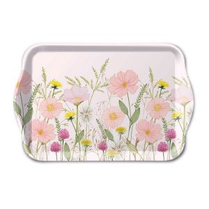Ambiente Mini Plateau Fleurs Des Pr&eacute;s Roses 20,5 X 13,5 Cm