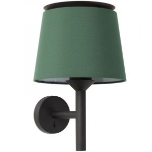 Image de Faro SAVOY - Applique murale avec abat-jour Noir, Vert, E27