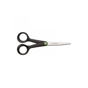 Fiskars ReNew Ciseaux polyvalent, Longueur : 16,7 cm, Inox recyclé/plastique recyclé, Functional Form, Noir, 1074543