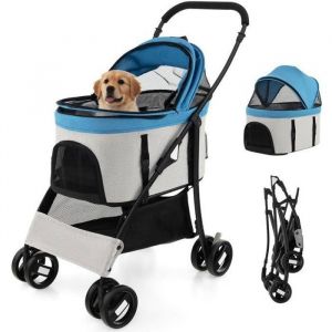 Poussette Coast 3-en-1 avec siège auto amovible - pliable - 88x48x98 cm - gris/noir
