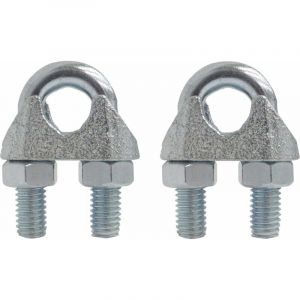 Cyclingcolors 2x Serre-Câble Étrier en acier zingué Connecteur en U boulon pour câble acier bricolage manutention outillage, 14mm
