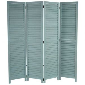 Mendler Paravent &Auml;ngelholm, cloison de s&eacute;paration, style shabby, vert, 170x160cm