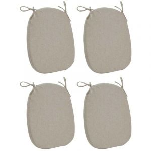 Aubry Gaspard Assise de chaise écru (Lot de 4)