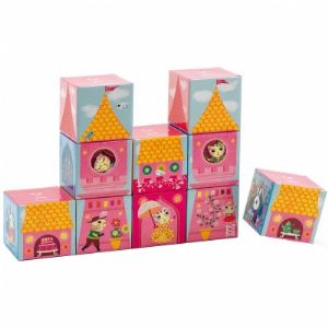 Djeco Puzzle 10 cubes : Château de princesse