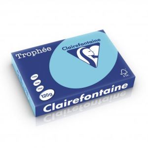 Clairefontaine 1282C - Ramette de 250 feuilles de papier Trophée bleu alizé, A4, 120 g/m²