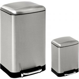 Image de Five Lot de 2 Poubelles de Cuisine "Ariane" 30L Argent