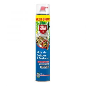 Aérosol 750ml Nids de Guêpes et Frelons Maxi Format de PROTECT EXPERT - GUEP750