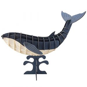 Fridolin Maquette 3D en papier Baleine bleue