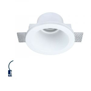 Optonica Support Spot Encastrable Blanc Rond ?130mm 1xGU10 Max 35W