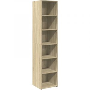 VidaXL Buffet haut chêne sonoma 40x41x185 cm bois d'ingénierie, buffet, armoire de rangement, armoire haute, armoire, armoire latérale
