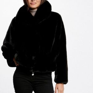 Image de Morgan Manteau imitation fourrure noir femme - Taille 42