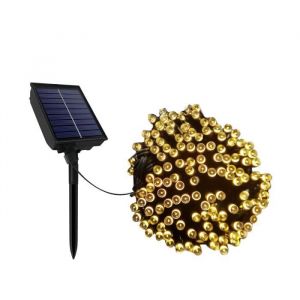 Guirlande Lumineuse Solaire Led Extérieure 50m, Lumières De Noël Avec 8 Modes Ip44 Étanche Pour Décoration Jardin, Blanc Chaud