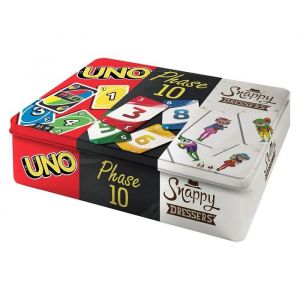 Mattel Coffret Multicartes : Uno / Phase 10 / Snappy Dressers