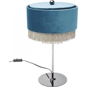 Image de Kare Design Lampe à Poser Bleu Pétrole Pied Chromé TASSEL