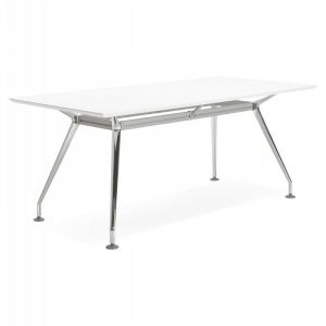 Image de Bureau Design en Bois "Attitude" 180cm Blanc Prix