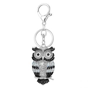 So Charm - B4126-ARGENT - Porte Cl&eacute;s Hiboux