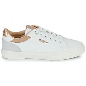 Pepe Jeans Chaussures Kenton Court blanc gris doré femme - 36