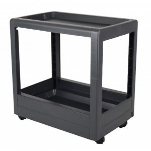 Eda Plastiques Desserte MOBILO 2 &eacute;tag&egrave;res - Anthracite - 28 x 42 x 44 cm