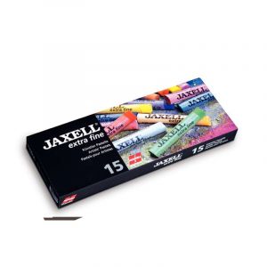 Honsell Jaxell 46015 – Lot de 15 pastels d'artiste extra fins dans un étui en carton - Retrait de couleur doux - Haute brillance - Pour artistes, peintres amateurs, école, cours d'art et formation