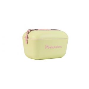 Polarbox Glacière Classique rétro Vintage pour Camping, Pique-Nique, Plage, 20 l, Lime/Lilac, Citron Vert/Rose