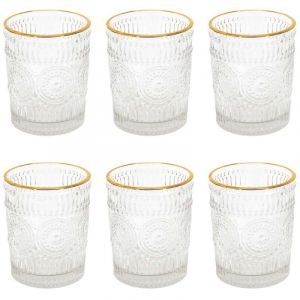 Lot de 6 Verres Design "Liseré" 18cl Transparent Prix